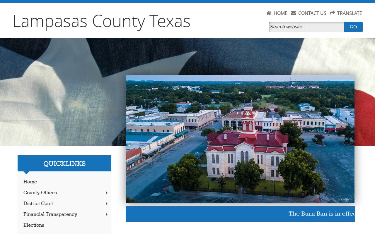 Lampasas County booking record request source page