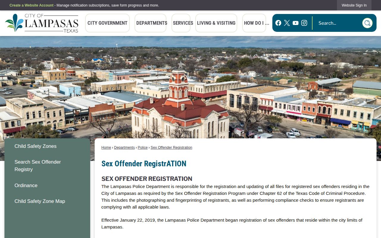 Lampasas County wanted tip record source page